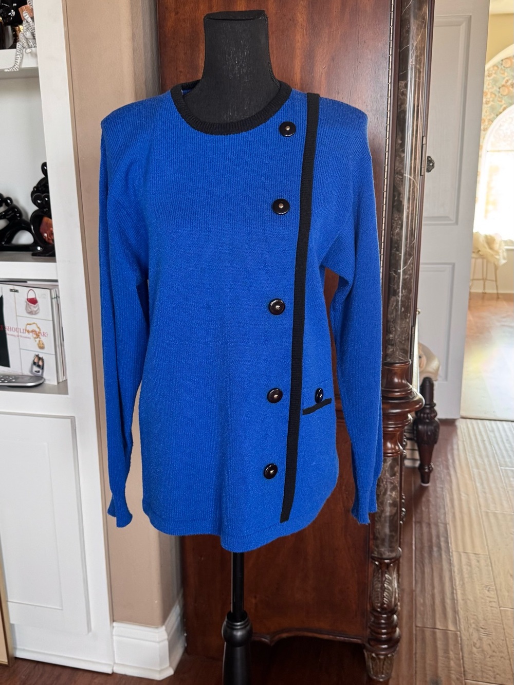 Rich and Levy Blue Knit Sweater
